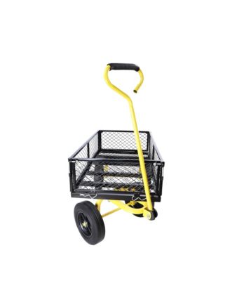 Solid Wheels Garden Cart for Easy Firewood Transport