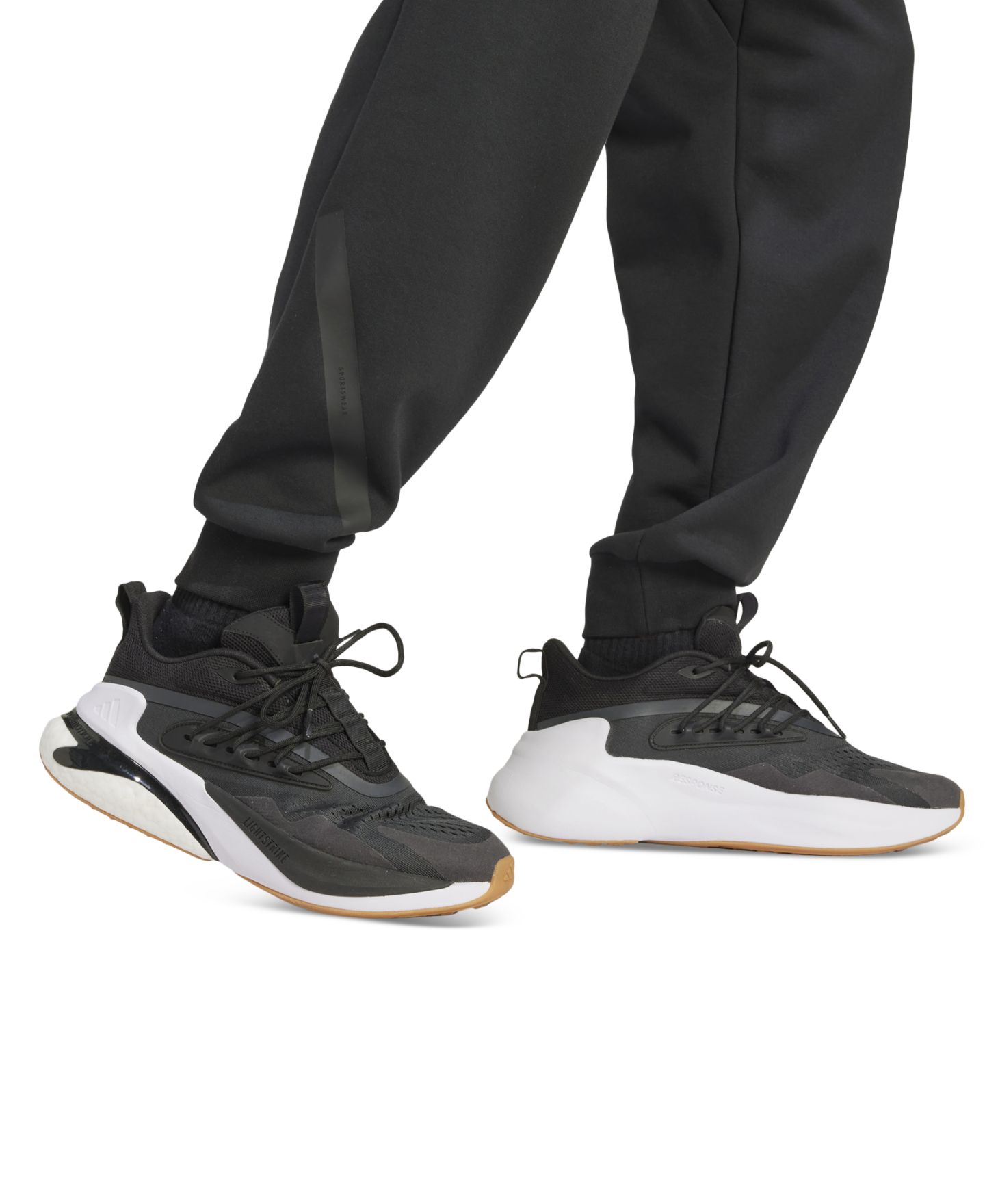 Мужские брюки adidas Z.N.E. Elastic Drawstring Logo Track Pants, цвет: Чёрный — фото 4