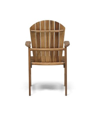 Weather-Resistant Acacia Wood Adirondack Dining Chairs (Set of Two)