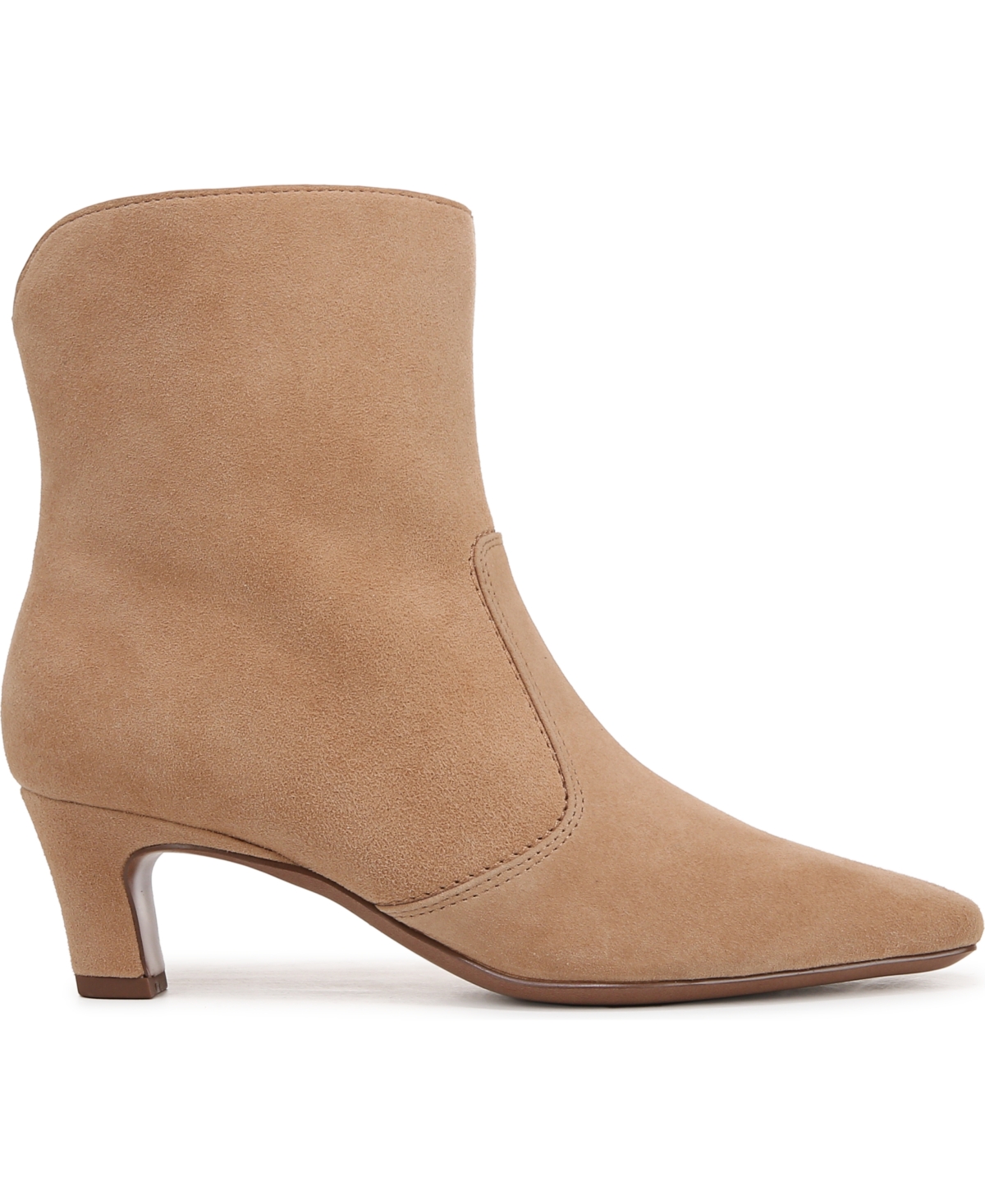 Franco Sarto Sarto By  Women's Alexandria Snipped Toe Kitten Heel Booties In Pastorial Taupe Brown Suede