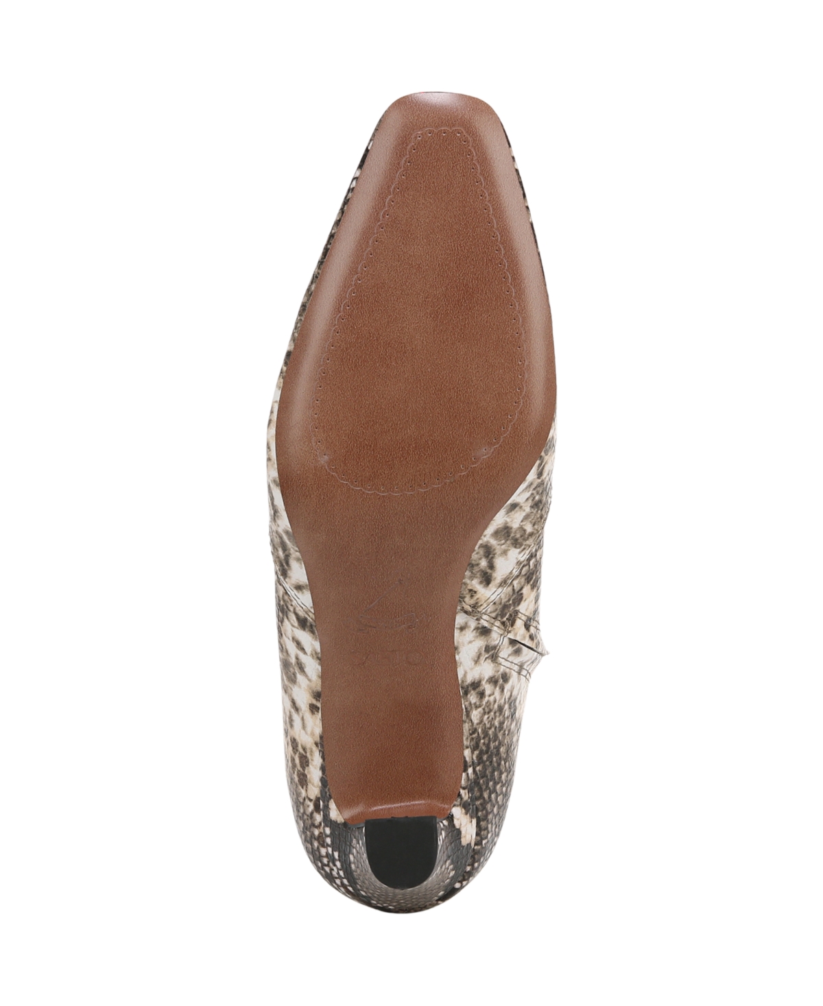Franco Sarto Sarto By  Women's Alexandria Snipped Toe Kitten Heel Booties In Grey Snake Print Faux Leather
