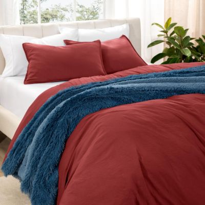 Ultra-Soft Sand washed Queen Duvet Cover & Sham Set