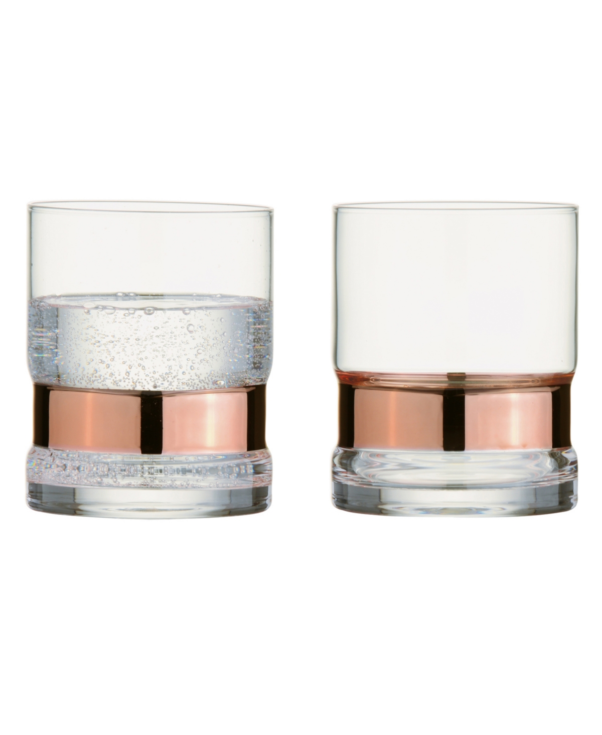Anton Studio Designs Soho Double Old Fashioned Tumblers, Set Of 2 In Bronze