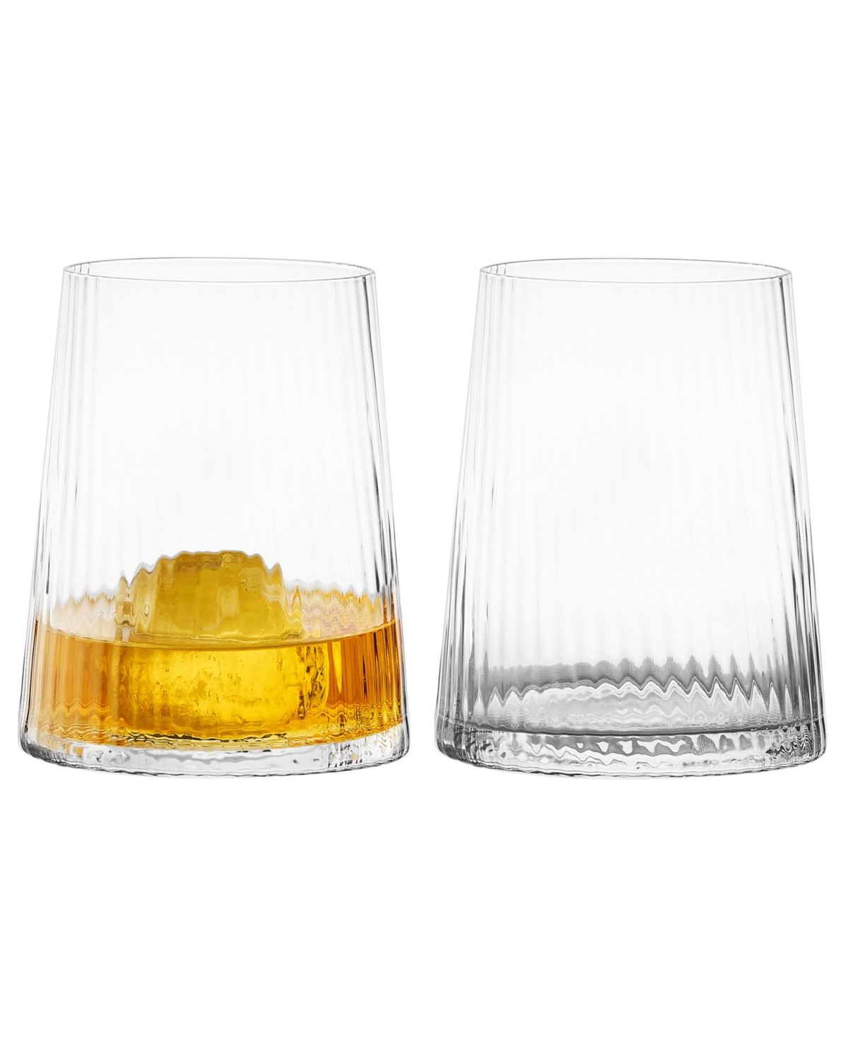 Anton Studio Designs Empire Clear Double Old Fashioned Tumblers, Set Of 2 In Clear
