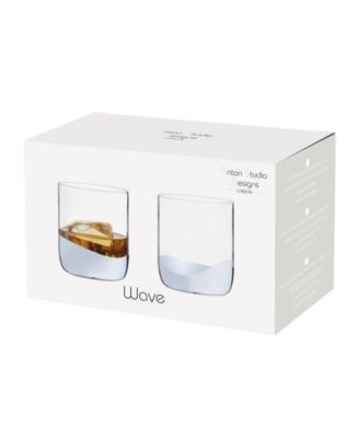 Wave Double Old Fashioned Tumblers, Set of 2