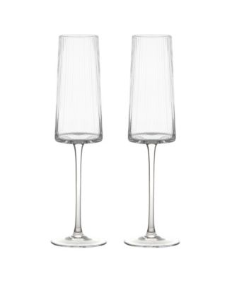 Empire Clear Champagne Flutes, Set of 2