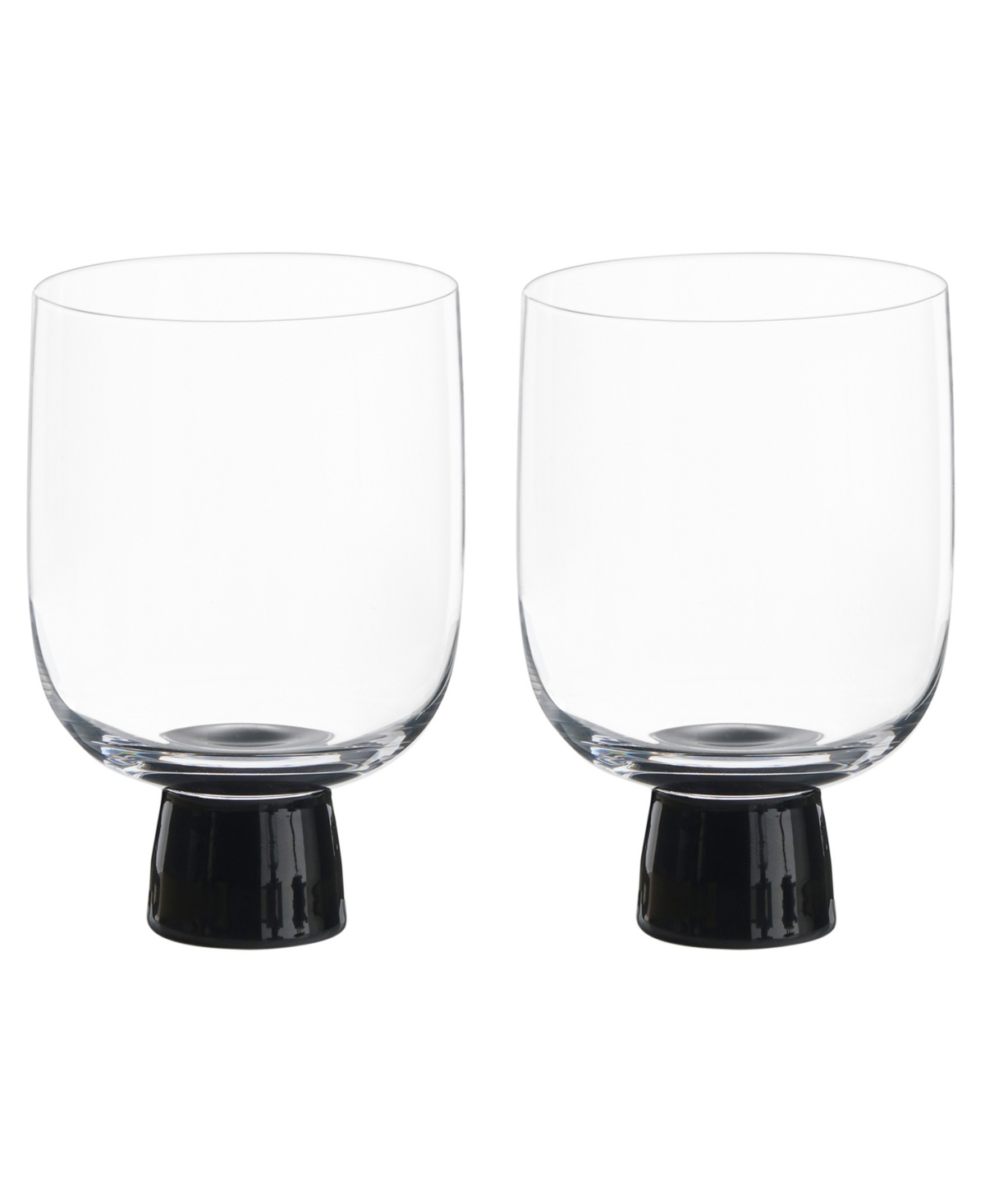 Anton Studio Designs Oslo Double Old Fashioned Tumblers, Set Of 2 In Black