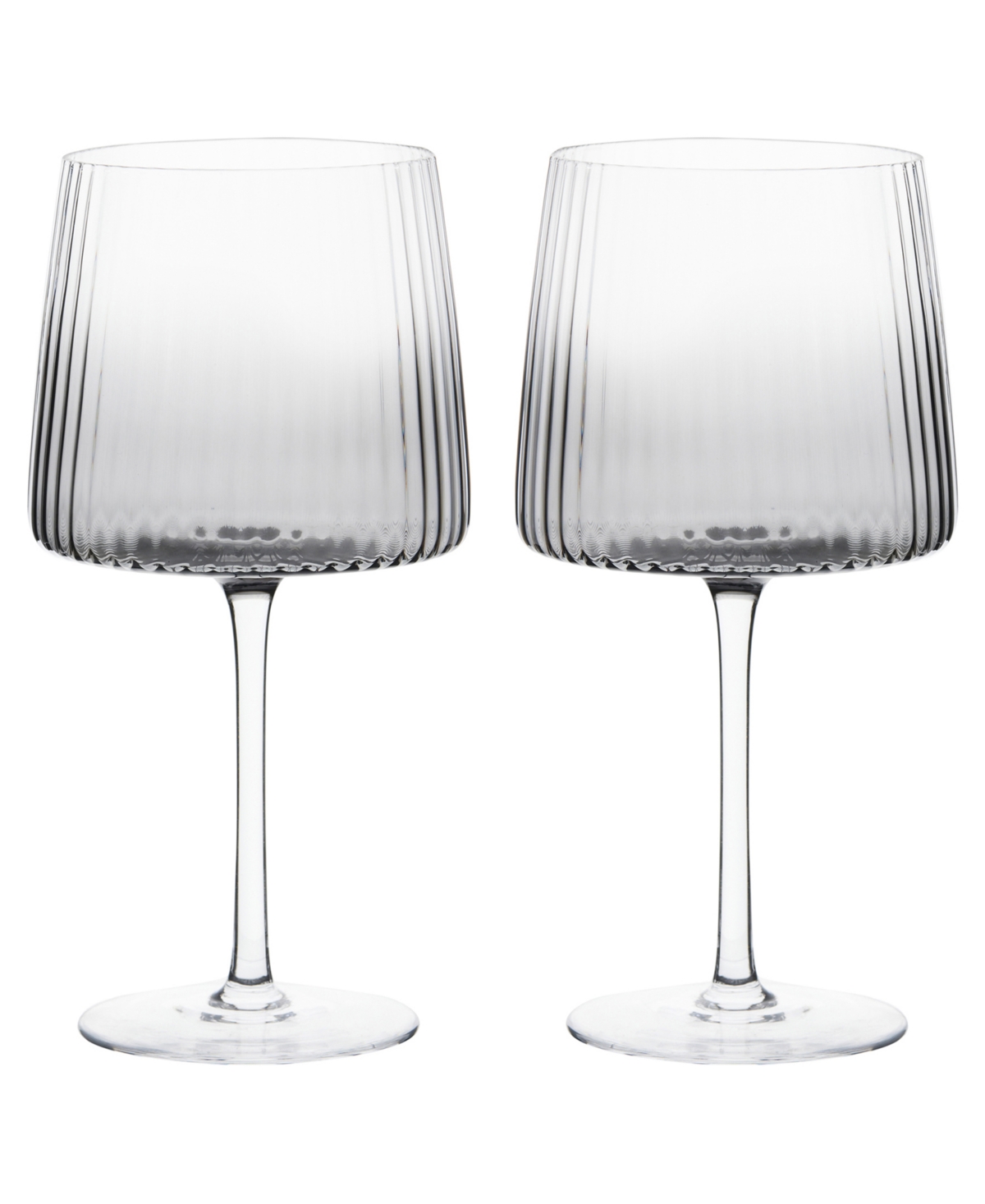 Anton Studio Designs Empire Gin Glasses Smoke, Set Of 2 In Smoke