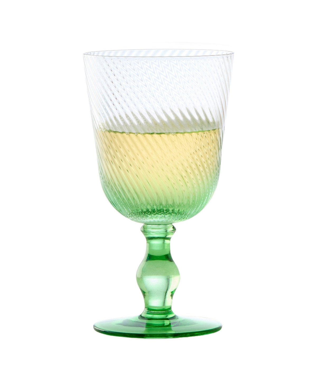 Anton Studio Designs Swirl Wine Glasses, Set Of 4 In Multicolor