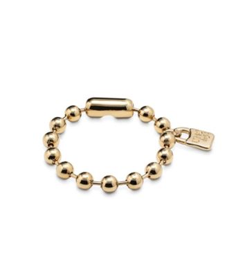 Sterling Silver and 18k Gold Padlock Charm Bracelet