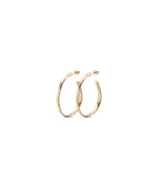 Metal Clad Open Hoop Earrings