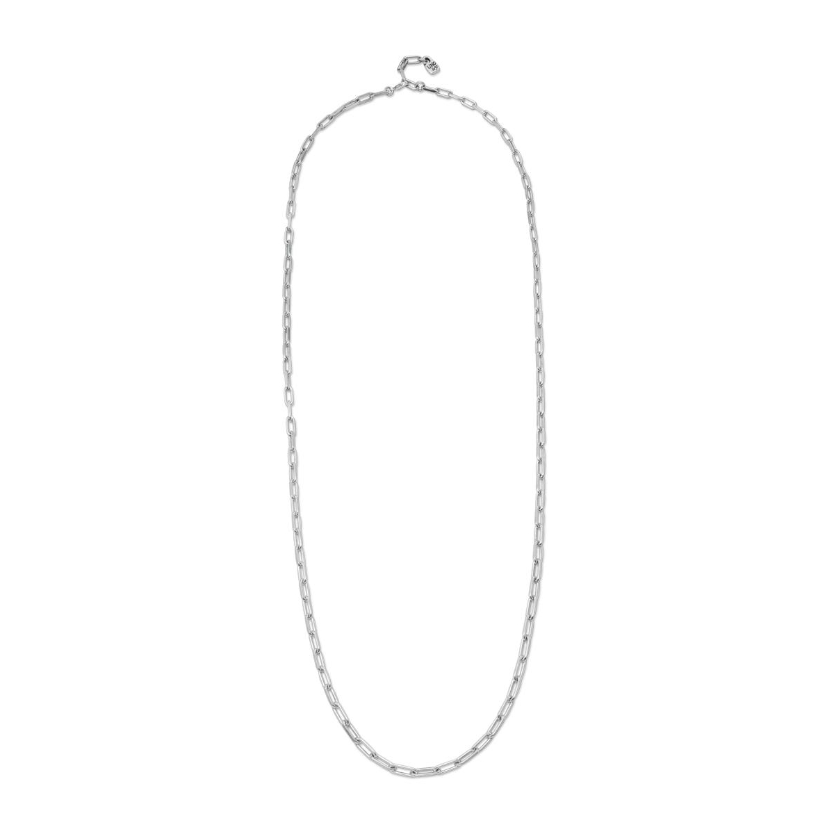 Unode50 Sterling Silver Plated Long Chain In Silver
