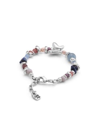 Sterling Silver Multicolor Handmade Crystals Metal Alloy Bracelet