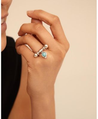 Gold-Plated and Silver Metal Alloy Charm with Stone