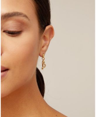 Metal Alloy Nailed Heart Earrings