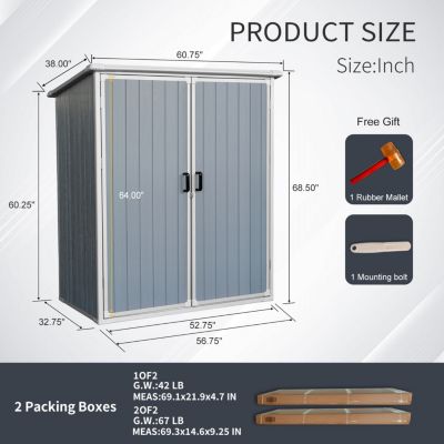 Durable, Spacious and Secure Outdoor Storage Shed with Lockable Doors