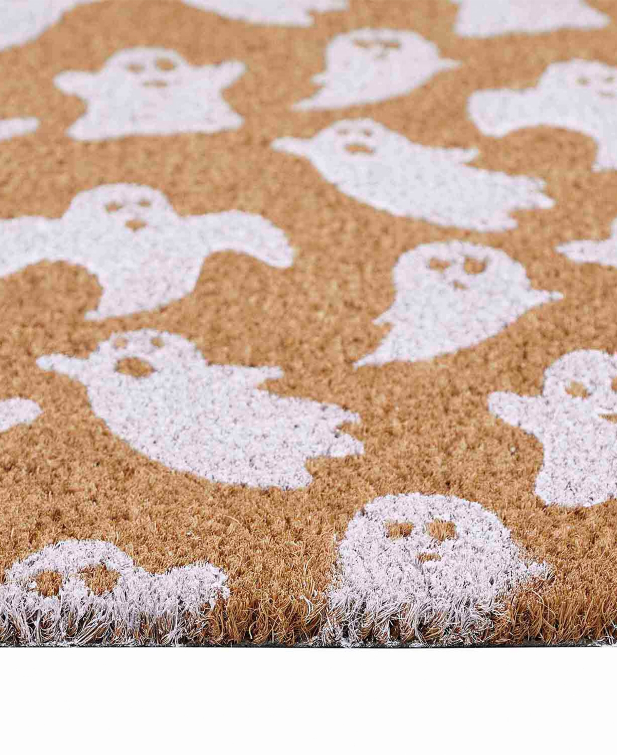 Vcny Home Flying Ghost Halloween Coir Outdoor Doormat, 18" X 30" In Brown