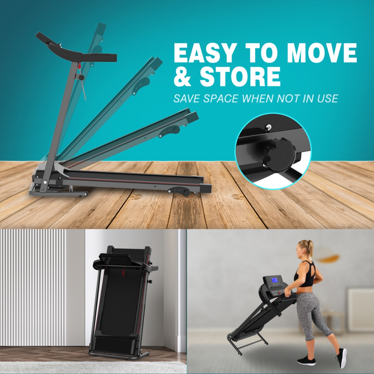 Streamdale Furniture Home Use Max 250 Lbs Capacity Incline Multi-function Foldable Electric Treadmill