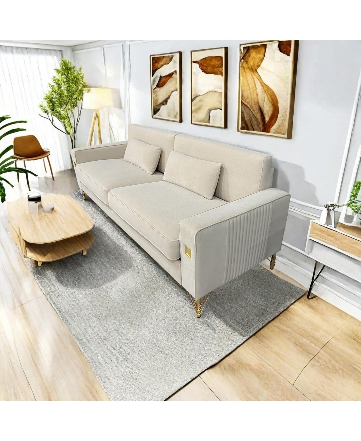 Streamdale Furniture Luxurious and Cozy Plush Sofa with Removable Cushions for Easy Maintenance