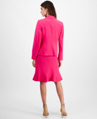 Women's Trumpet Skirt Suit Set, Regular & Petite