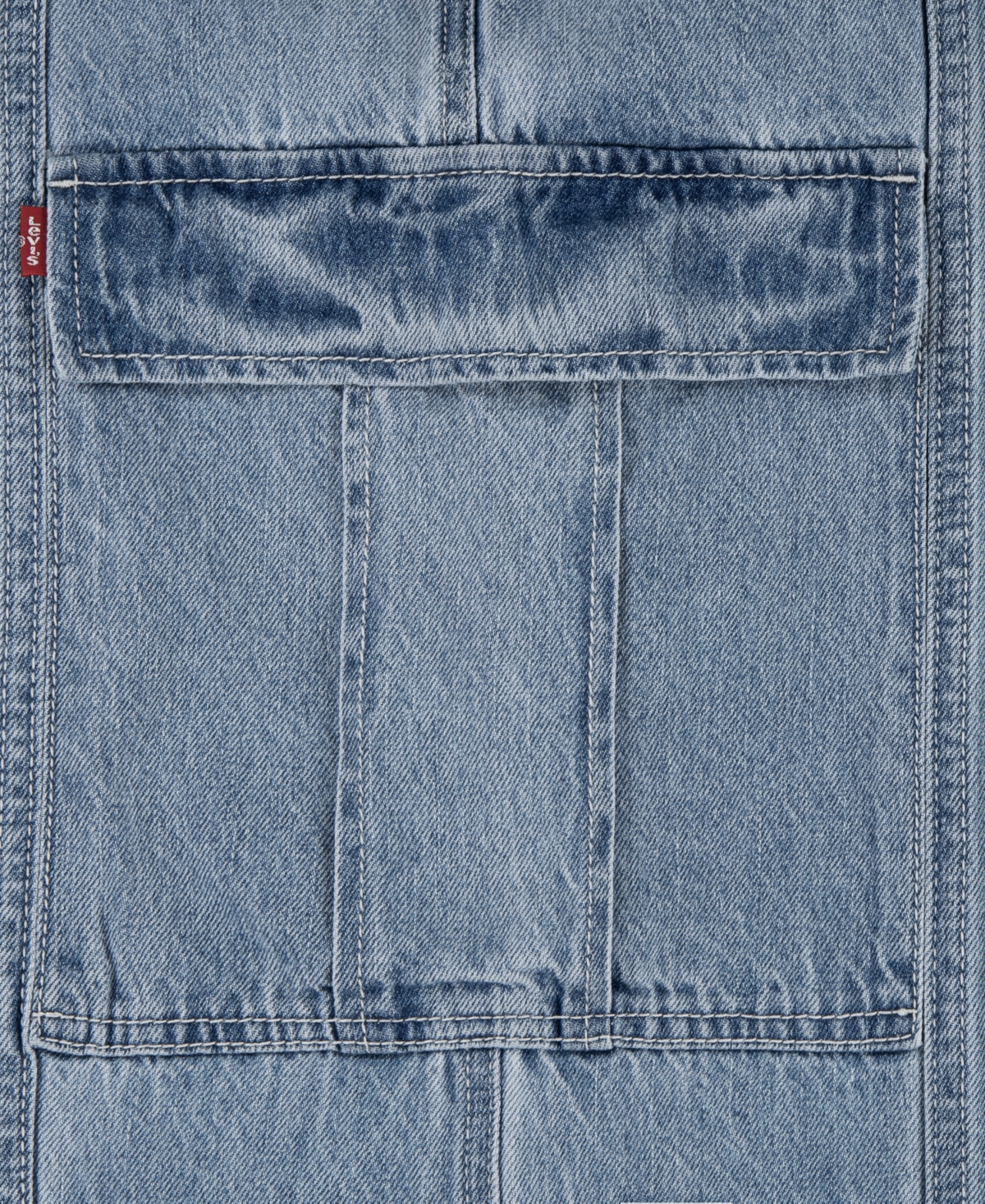 LEVI'S BIG GIRLS DENIM PARACHUTE CARGO PANTS 