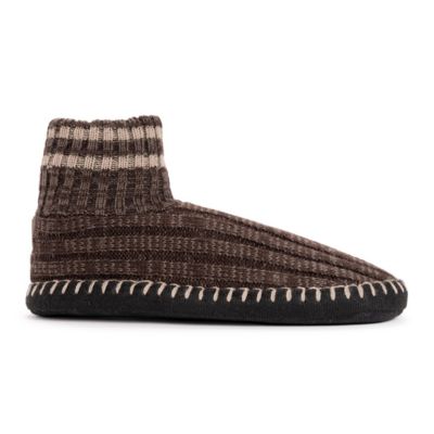 Men's Cuff Slipper Boots, Red Buffalo Check