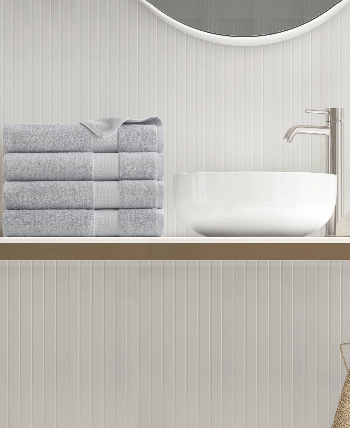 510 Design Premium Turkish Cotton Plush 4-pc. Bath Towel Set In Light Grey