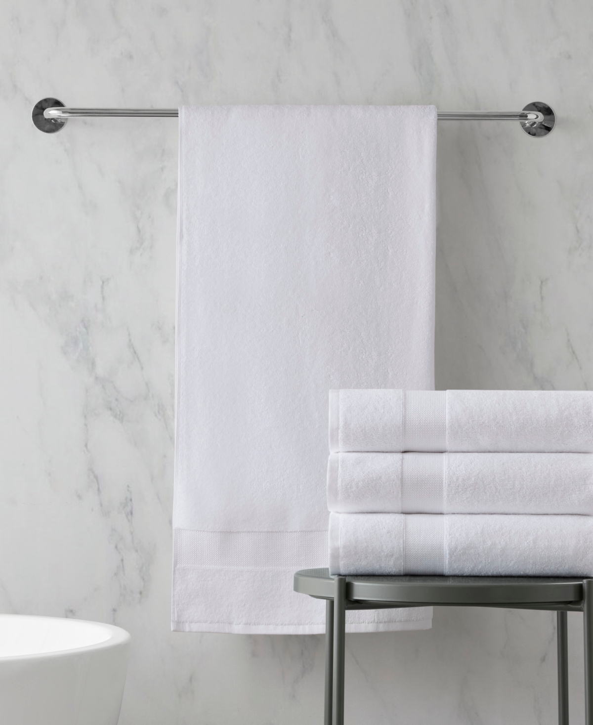 510 Design Premium Turkish Cotton Plush 4-pc. Bath Towel Set In White