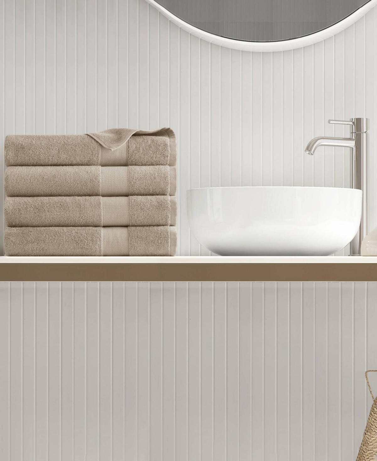 510 Design Premium Turkish Cotton Plush 4-pc. Bath Towel Set In Beige