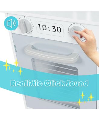 Kids Pretend Kitchen Playset with Cookware and Food Accessories