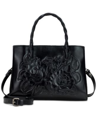 Patricia Nash Genovese Medium Tooled Leather Top Handle Satchel