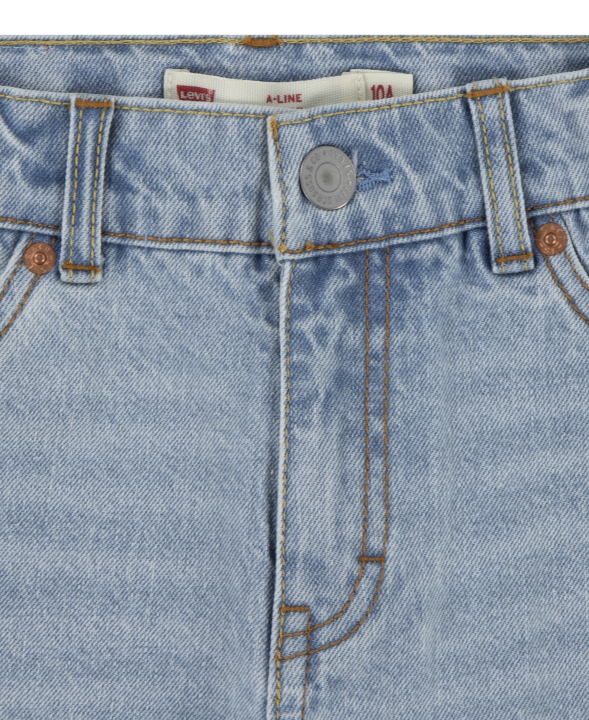 Shop Levi's Little Girls A-line Shorts In Desert Sky