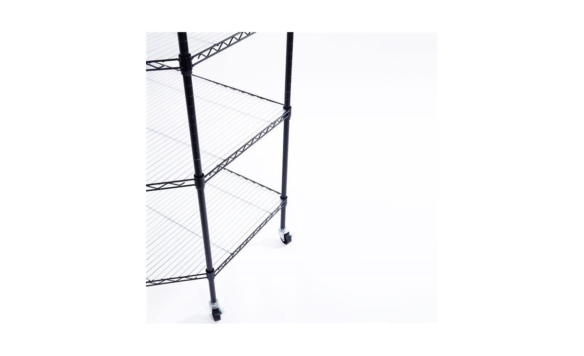 Slickblue 6-Layer Plastic-Coated Polygonal Corner Shelf with 2