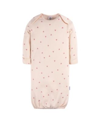 Baby Girls Gowns with Mitten Cuffs, 4-Pack