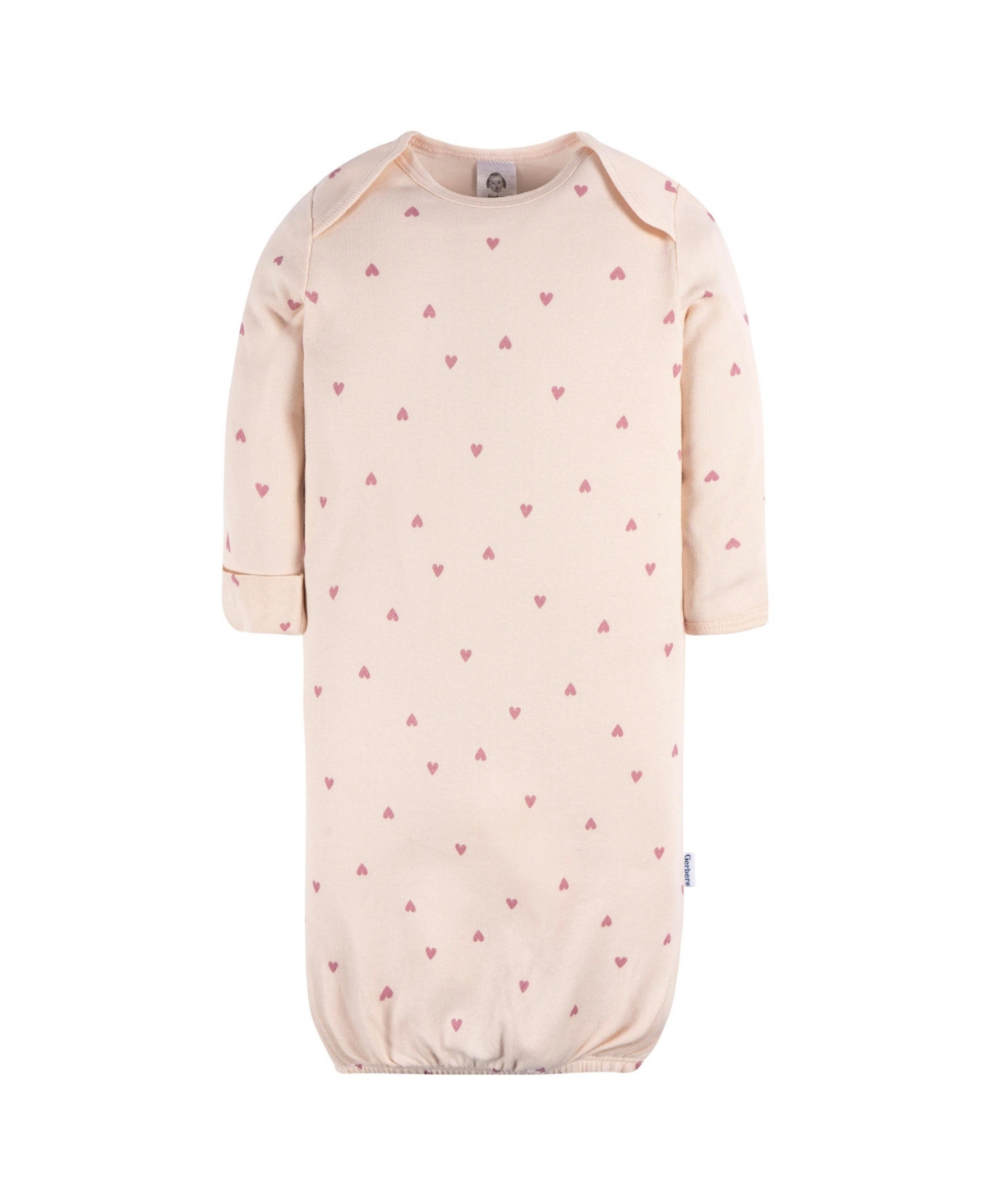 Gerber Baby Girls Gowns with Mitten Cuffs, 4-Pack