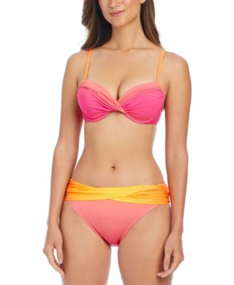 Womens Beat The Heat Underwire Bikini Top Foldover Hipster Bottoms