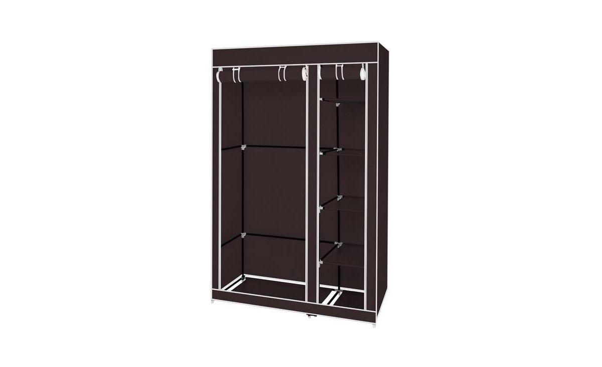 Slickblue Clothes Closet Wardrobe with Non-Woven Fabric and Hanging Rod for Quick and Easy Assembly