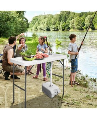 Folding Cleaning Sink Faucet Cutting Camping Table with Sprayer