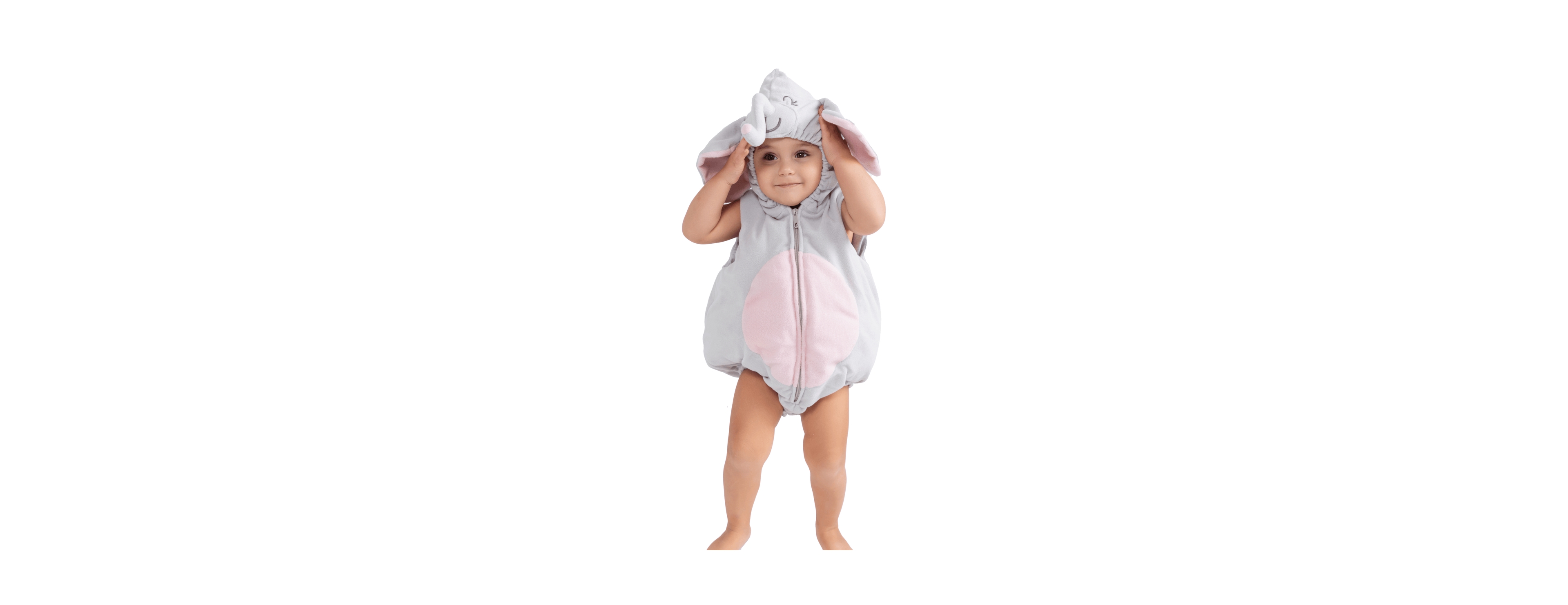 Dress Up America Elephant Hooded Romper Costume