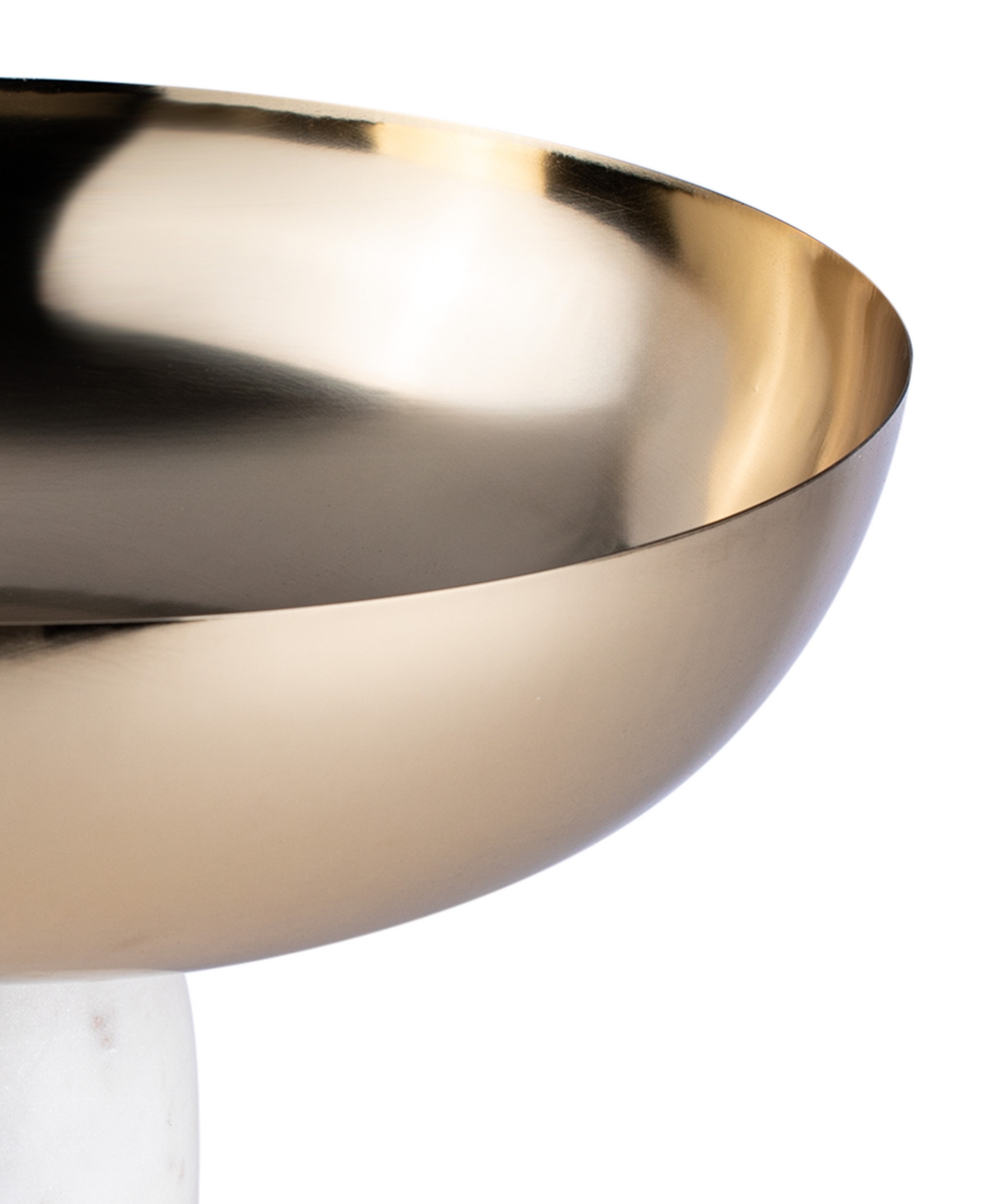 Thirstystone Uptown Pedestal Bowl On Marble Stand In White,gold