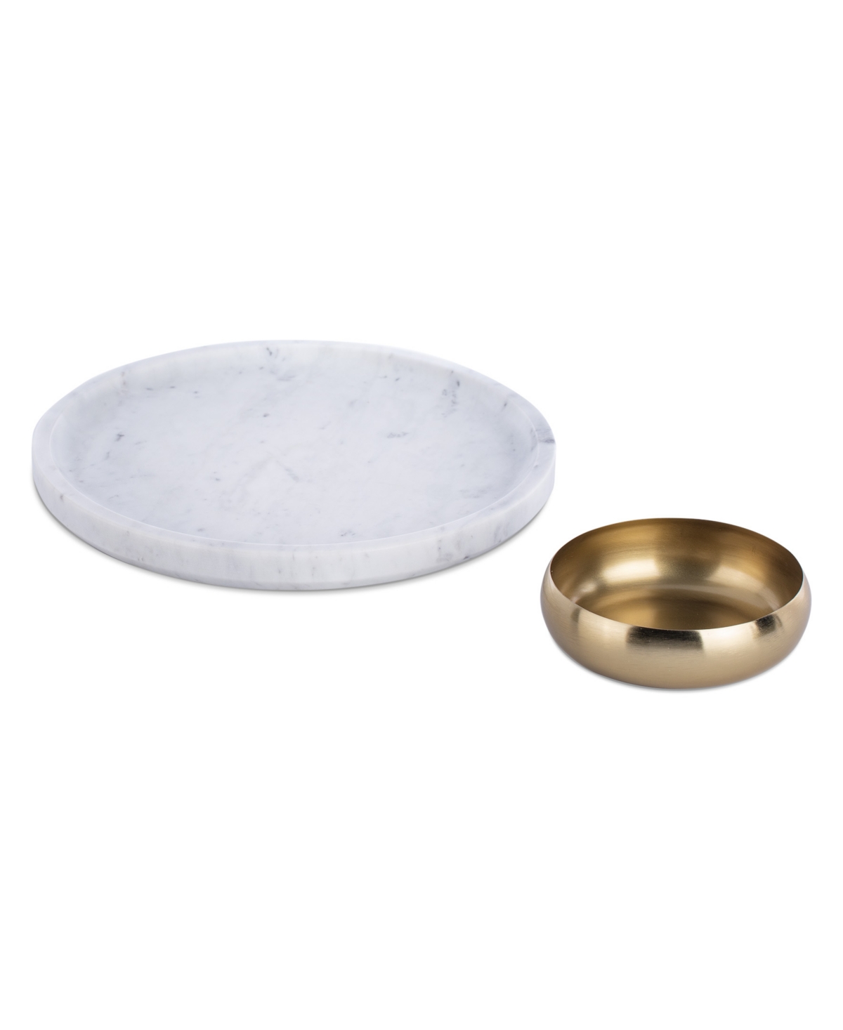 Thirstystone Uptown Marble Chip Dip Bowl In White,gold