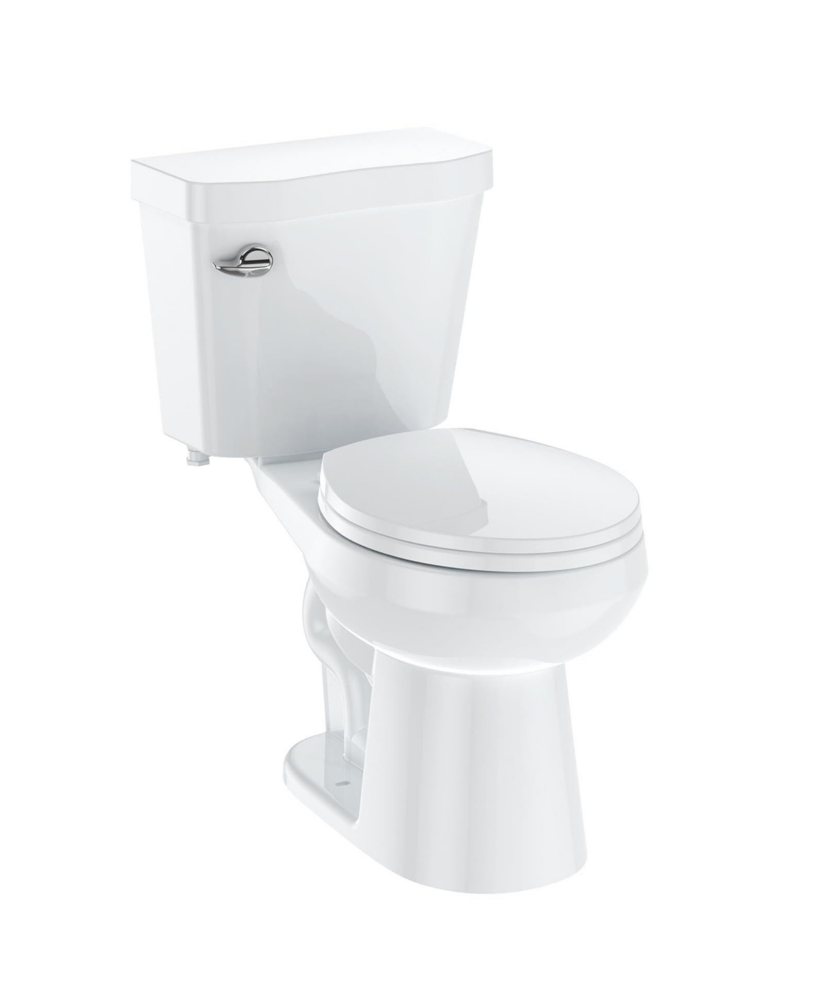 Two-Piece Toilet with Toilet Seat and Wax Ring, Round Toilets for Bathrooms, 1.28 Siphonic Flush Toilet (Toilet Seat Included) - White