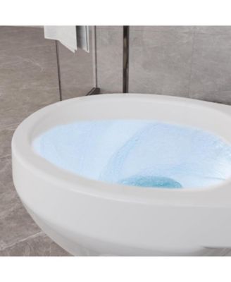 Two-Piece Elongated Toilet - 19" Bowl Height, Standard Seat Included,Top Double Button