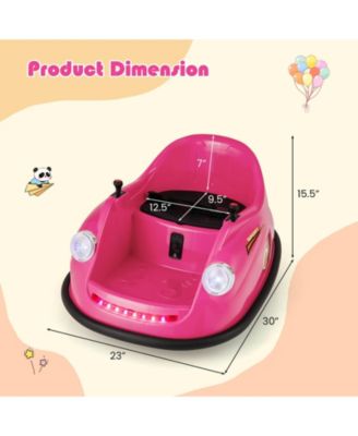 Ride on Bumper Car for Kids with Remote Control 360 Degree Spin LED Light