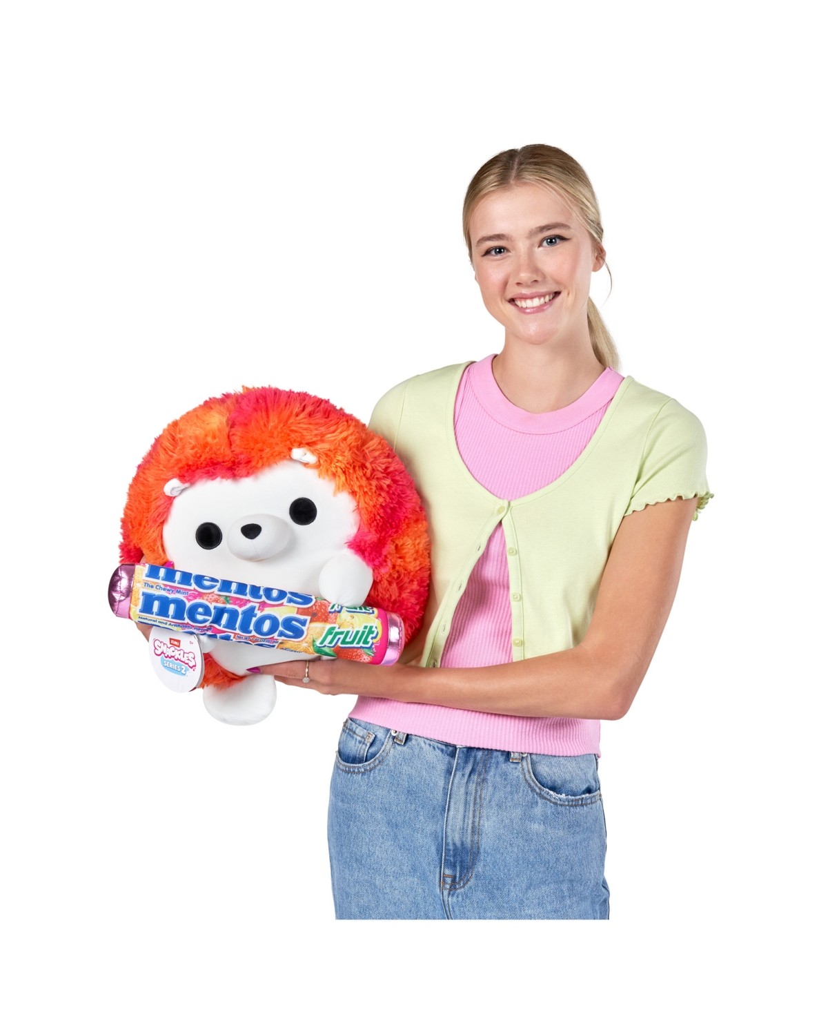 Snackles Zuru Large Hedgehog And Mentos Fruit Soft Plush Toy In No Color