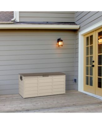 75 Gallon Outdoor Garden Plastic Storage Deck Box – Elegant & Practical Storage Solution