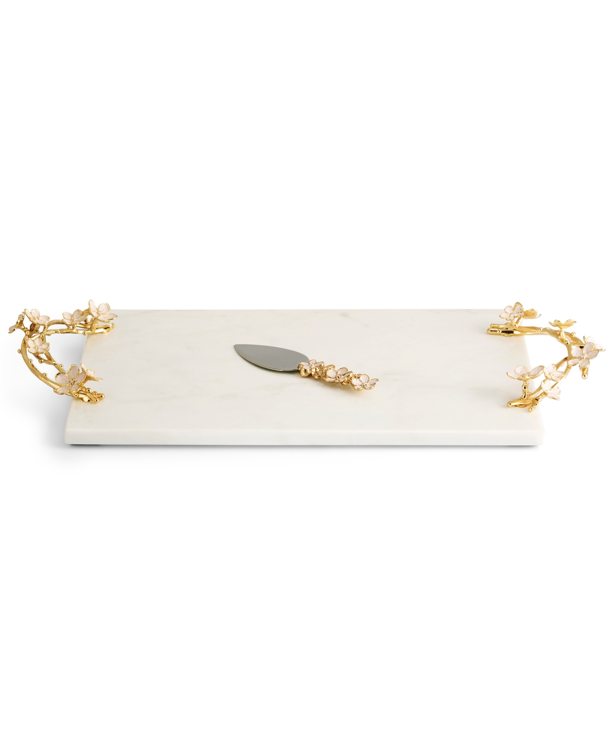 Michael Aram Cherry Blossom Cheeseboard With Spreader In Gold
