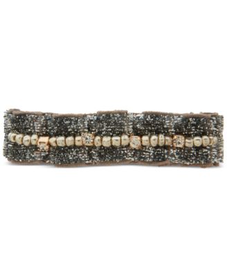 lonna & lilly - Gold-Tone 2-Pc. Set Gray Crystal Barrettes