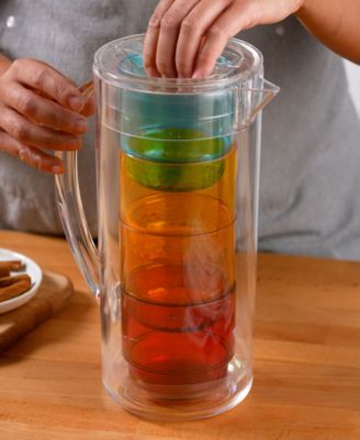 5 Piece Acrylic Pitcher & Glasses Drinkware Set