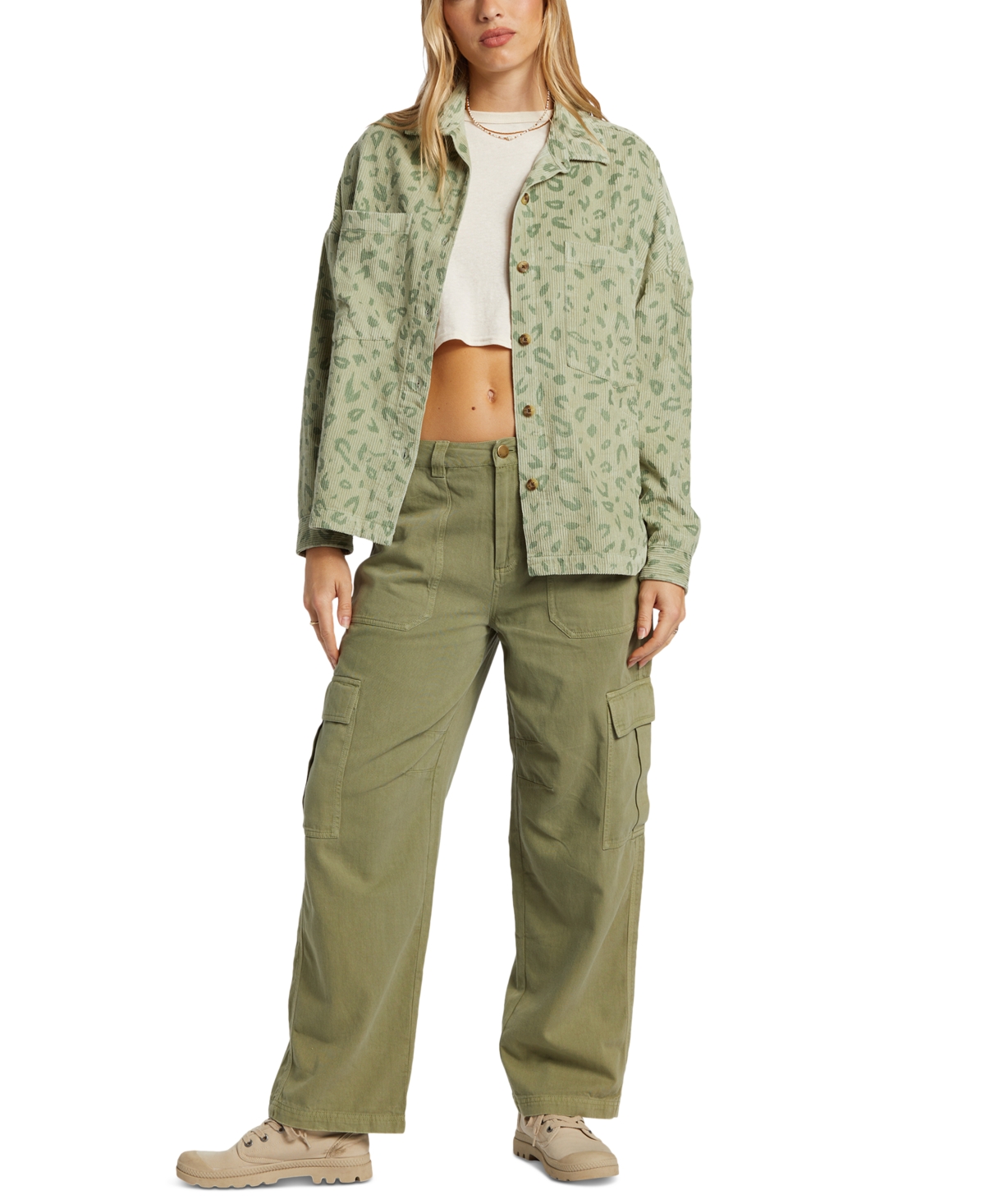 Billabong Juniors' Stoked On You Oversized Cotton Corduroy Shirt